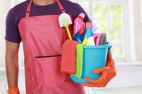 Professional carpet cleaning equipment ready for a booked service