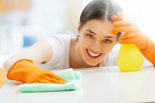 Close-up of carpet stain removal during carpet cleaning in Orpington